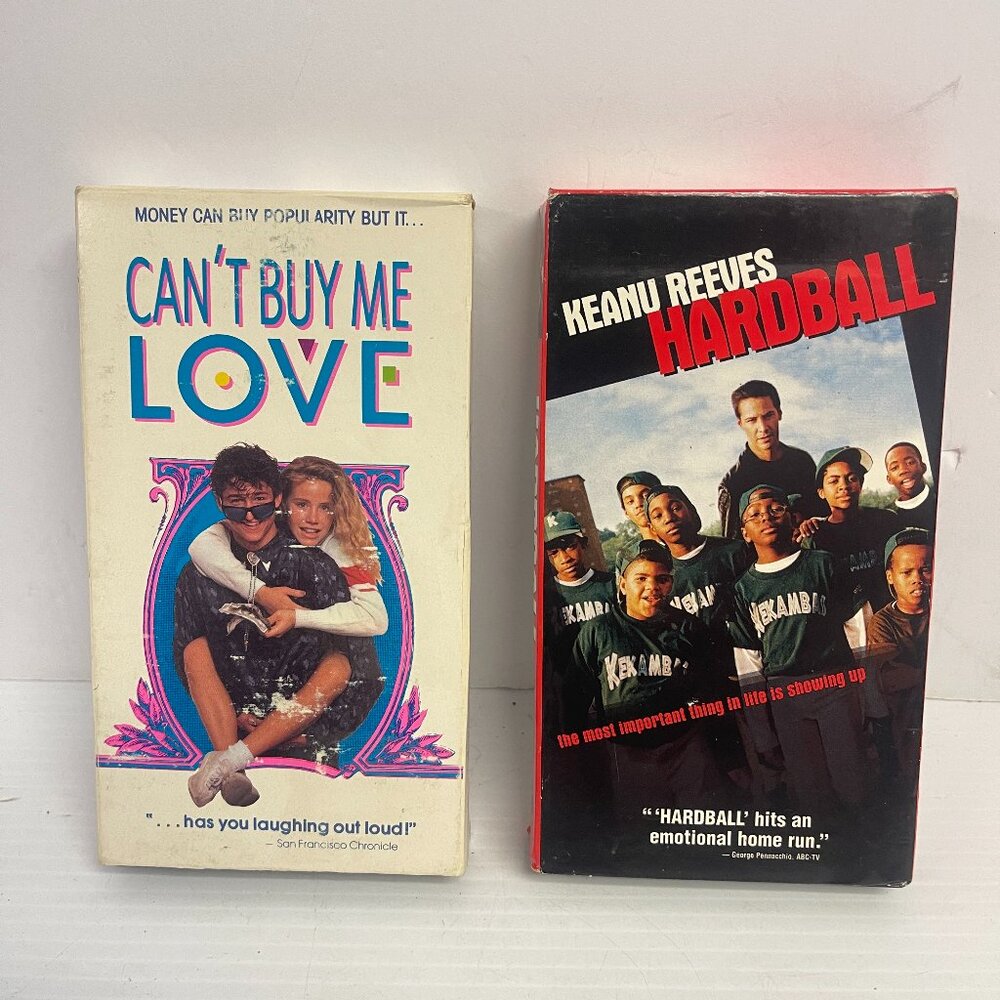 Hardball VHS 2002 Keanu Reeves & Can't Buy Me Love Patrick Dempsey 1987  - Z1102